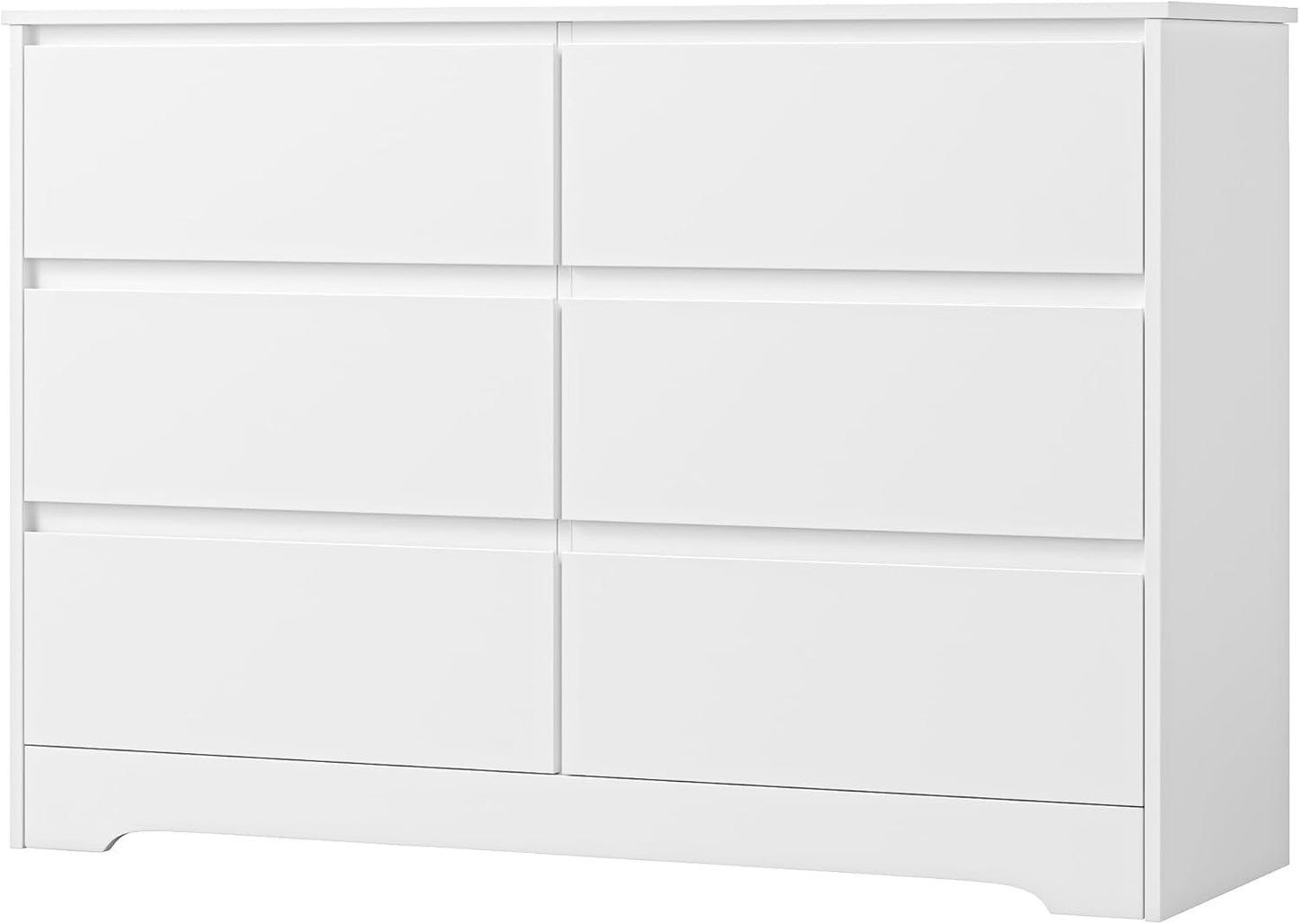 Chest of Drawers Bedroom Storage Cabinet Wide Dresser with 6 Drawers Bedroom Furniture