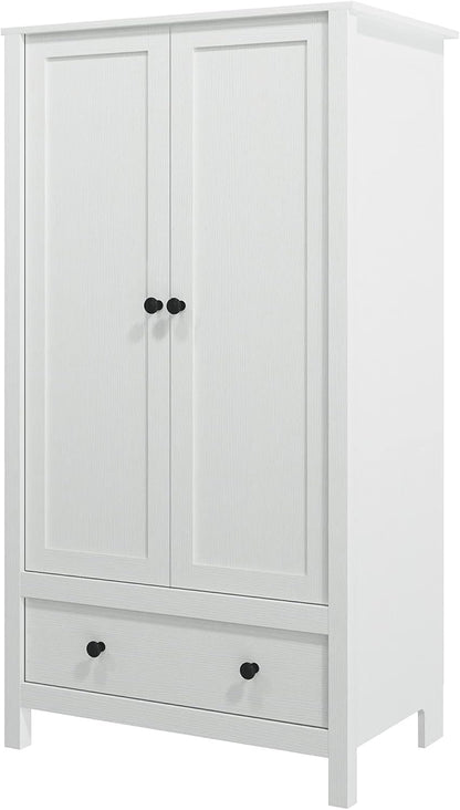 2 Door Wardrobe, Armoire with Drawer for Bedroom