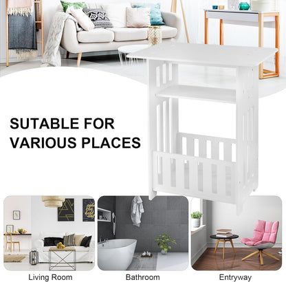 3 Tier Side Table 45x30x49cm - Modern Wood Nightstand End Table for Home Bedroom Living Room