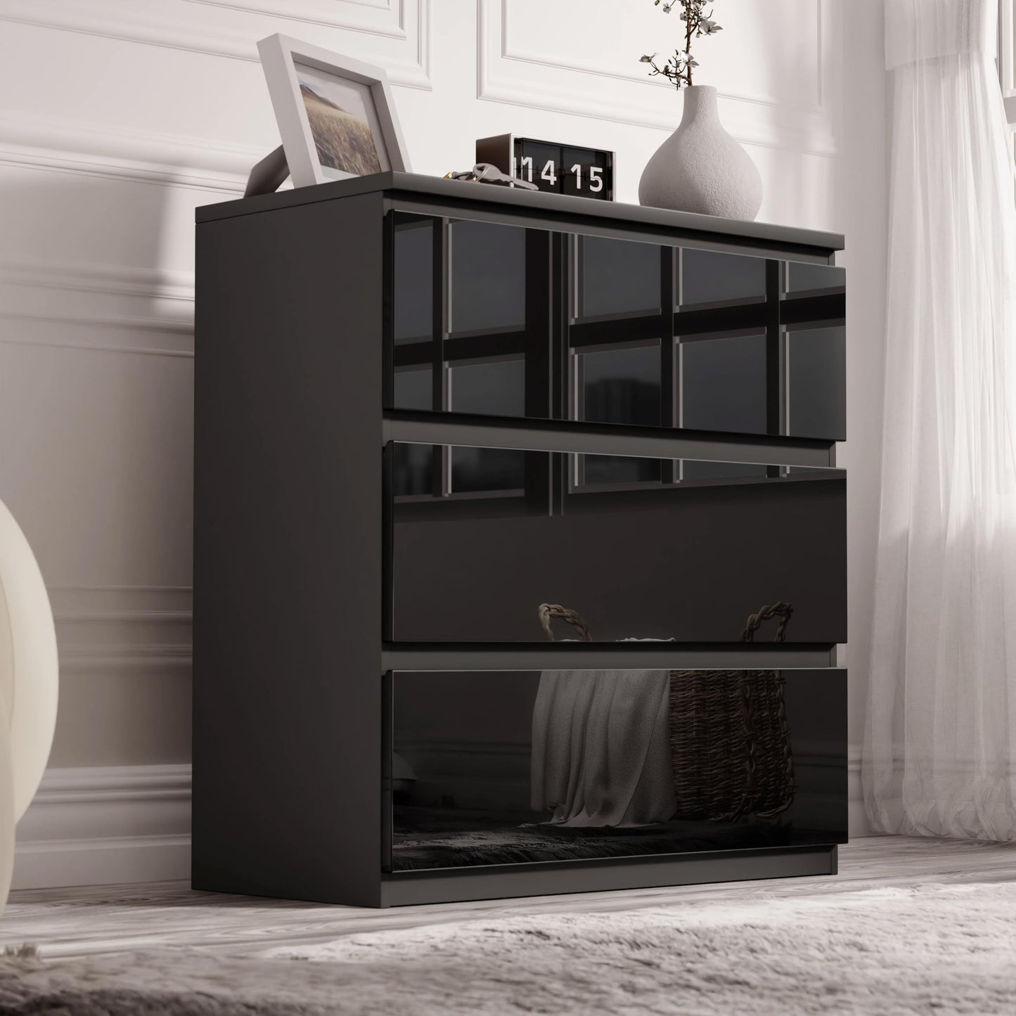 6 Drawer Bedroom Chest of Drawer Bedside Table Cabinet for Bedroom Living room Furniture