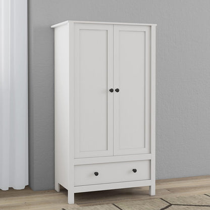 2 Door Wardrobe, Armoire with Drawer for Bedroom