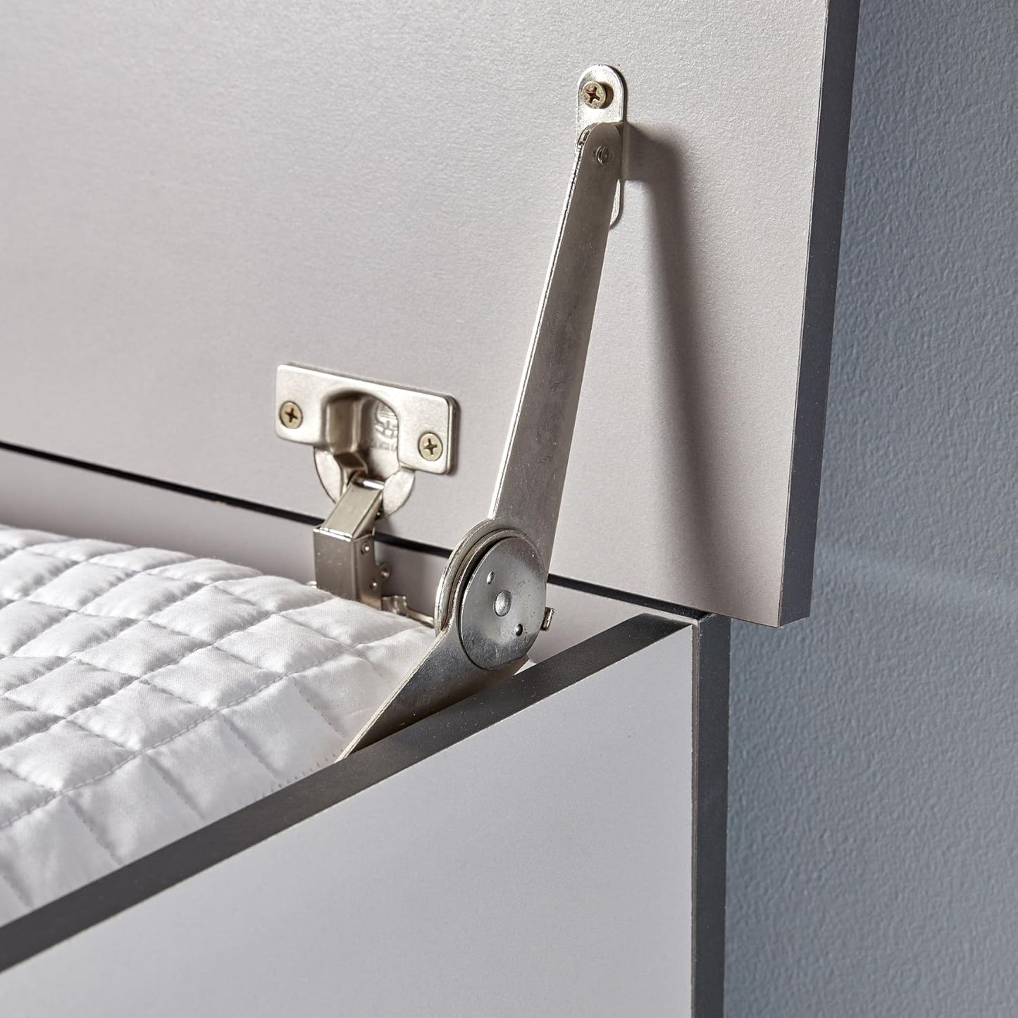 Ottoman Storage Chest Grey Toy Chest Bedding or Blanket Box Large Wooden