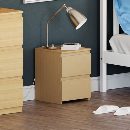 2 Drawer Bedside Chest (Grey)