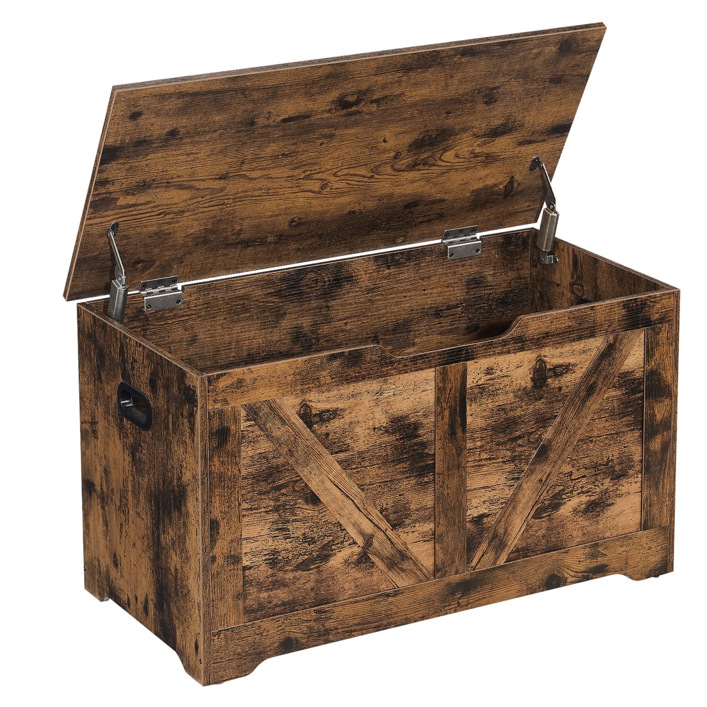 Storage Chest, Storage Bench, Blanket Box with 2 Safety Hinges, Shoe Storage Bench, Farmhouse Style