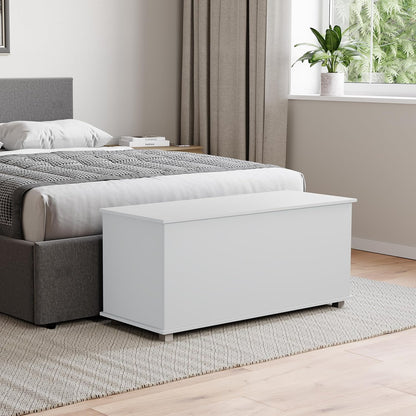 Storage Ottoman, Wooden Chest with Lid, Seat, Stool, Window Bench, Blankets, Bedding