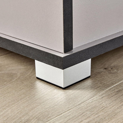 Ottoman Storage Chest Grey Toy Chest Bedding or Blanket Box Large Wooden